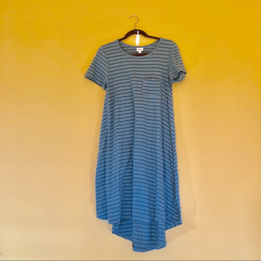 Green Striped Lularoe Carly Dress